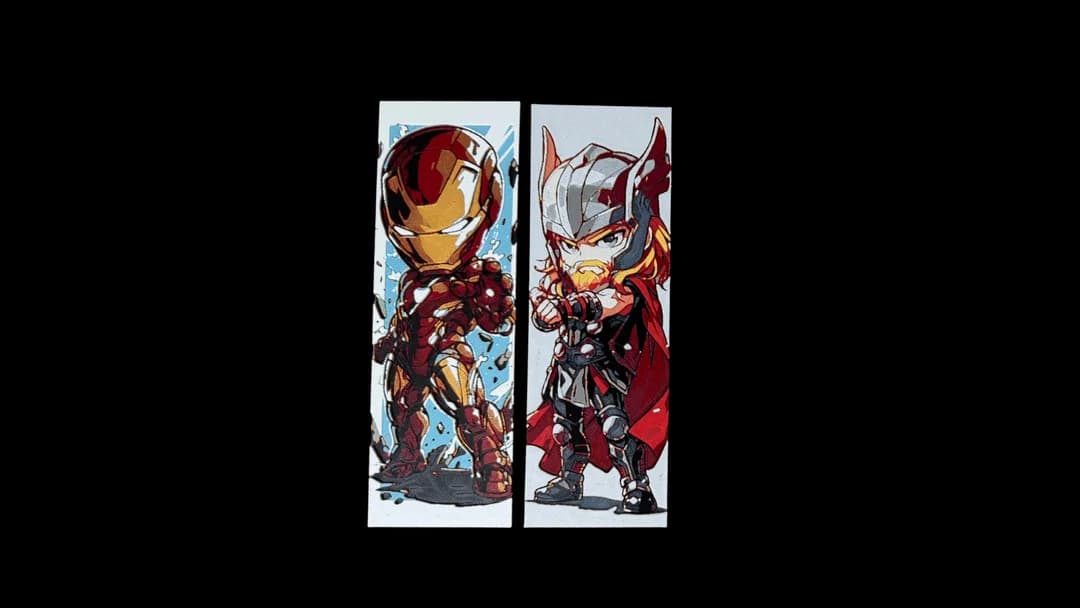 HueForge model: Ironman and Thor - Bookmark Set by Canadian Gamer