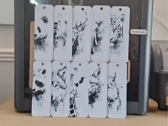 Black and white Animal Bookmarks SET OF 10 V2 Black and white Animal Bookmarks SET OF 10 V2