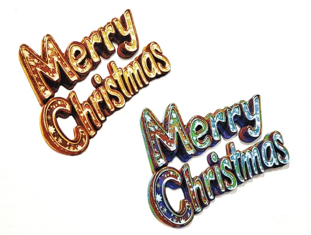 Hueforge - Merry Christmas writing decoration by Vincent111 HueForge model: Hueforge - Merry Christmas writing decoration by Vincent111