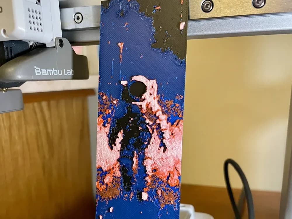 Astronaut Bookmark 2 by 3D_Forged HueForge model: Astronaut Bookmark 2 by 3D_Forged