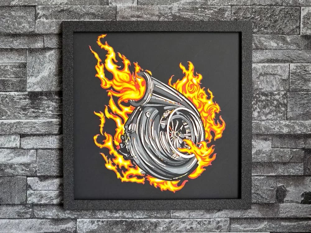Huforge Turbo Fire by StefBull85 HueForge model: Huforge Turbo Fire by StefBull85