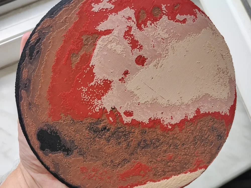 Planet Mars - Hueforge by BeaN HueForge model: Planet Mars - Hueforge by BeaN