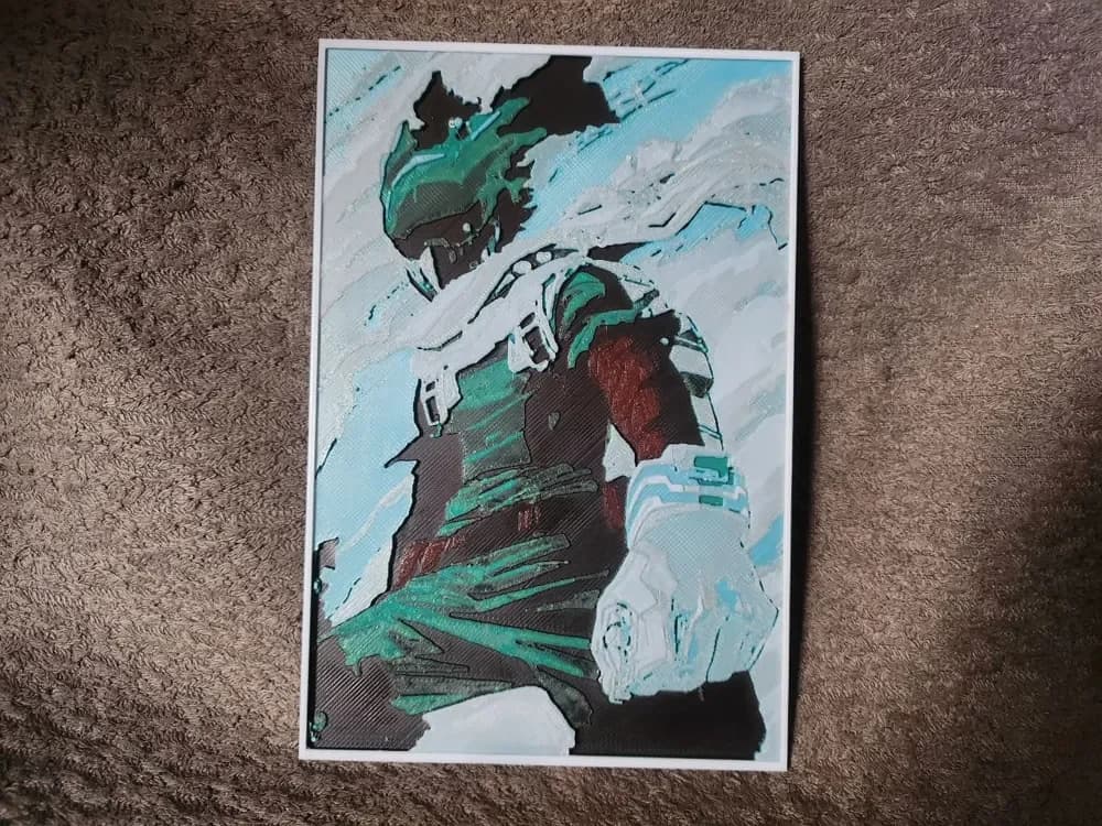 Deku - My Hero Academia - HueForge by keko HueForge model: Deku - My Hero Academia - HueForge by keko