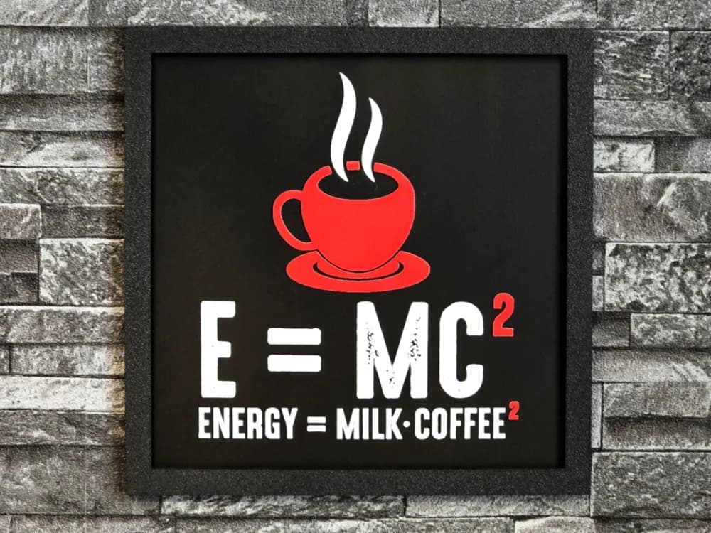 Hueforge E=MC2 Coffee by StefBull85 HueForge model: Hueforge E=MC2 Coffee by StefBull85