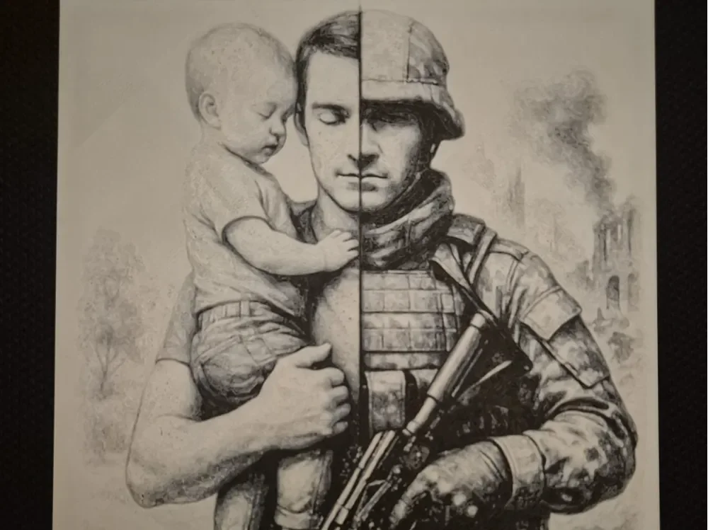 2 sides to a soldier by Buntsta HueForge model: 2 sides to a soldier by Buntsta