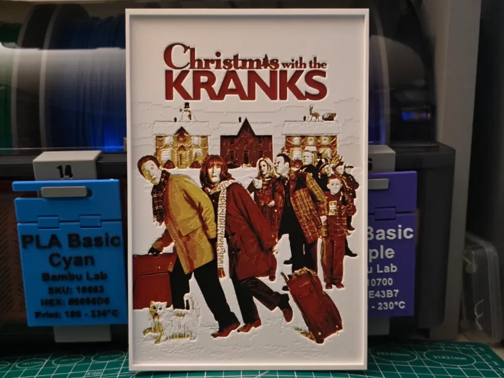Christmas with the Kranks Poster - Hueforge Art by Lumpy3D HueForge model: Christmas with the Kranks Poster - Hueforge Art by Lumpy3D