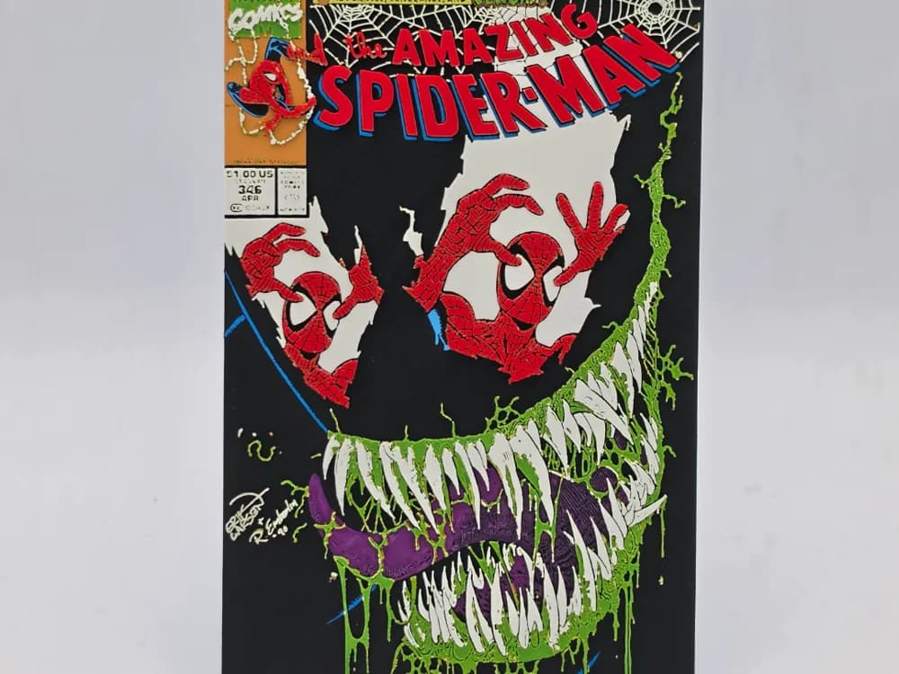 The Amazing Spider-Man #346 Comic Cover Hueforge by Loki HueForge model: The Amazing Spider-Man #346 Comic Cover Hueforge by Loki