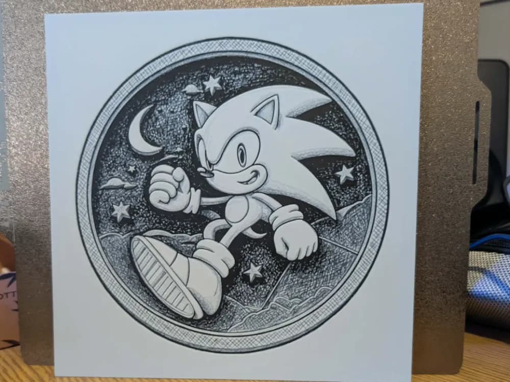 Sonic ring - 2 colour hueforge by 3dGlow HueForge model: Sonic ring - 2 colour hueforge by 3dGlow