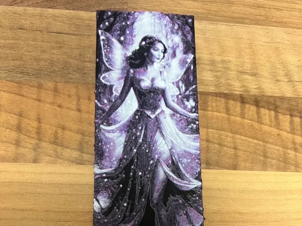 Mystical Fairy forest bookmark by Leafy HueForge model: Mystical Fairy forest bookmark by Leafy