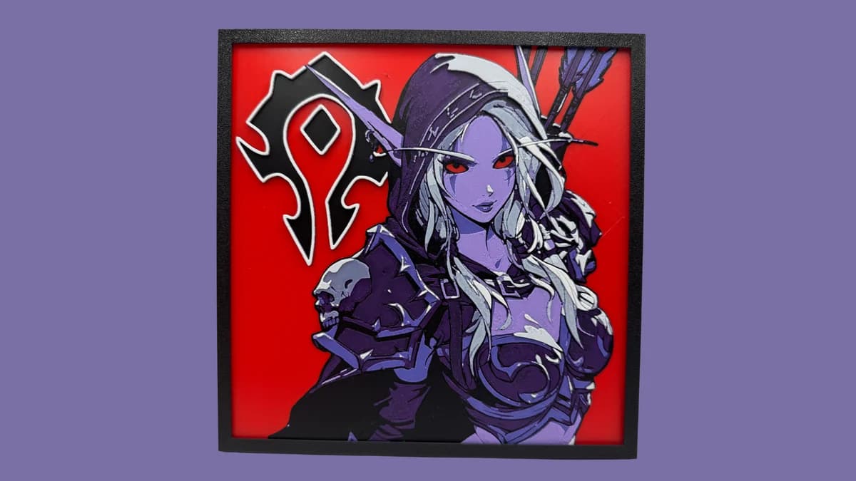 HueForge model: Sylvanas Windrunner - World of Warcraft by Canadian Gamer