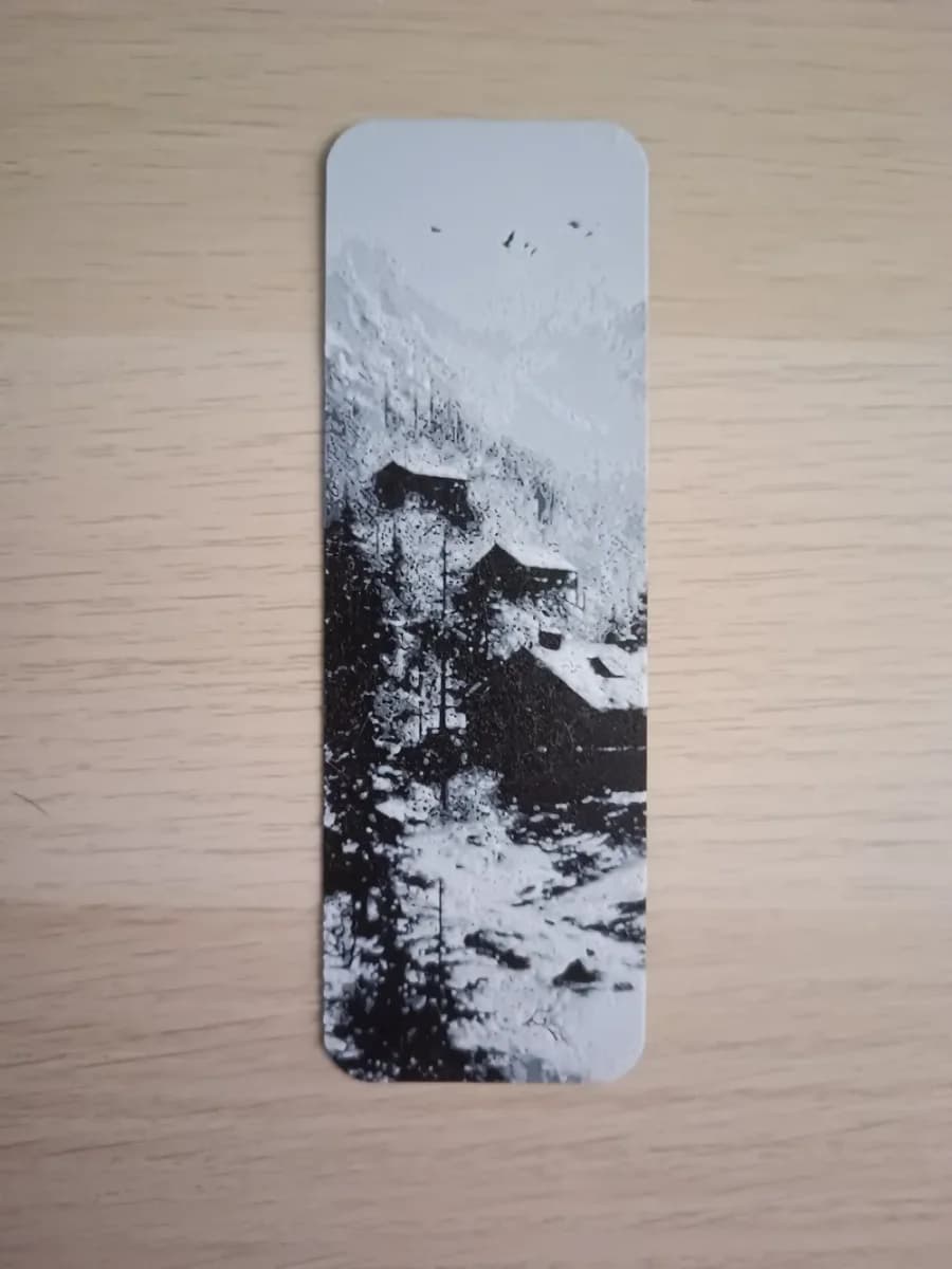 Town Mountain Snow Bookmark by Atrus Design HueForge model: Town Mountain Snow Bookmark by Atrus Design