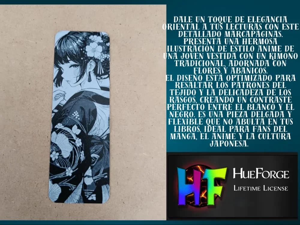 Bookmark Kimono Anime Girl by FYTY112 HueForge model: Bookmark Kimono Anime Girl by FYTY112