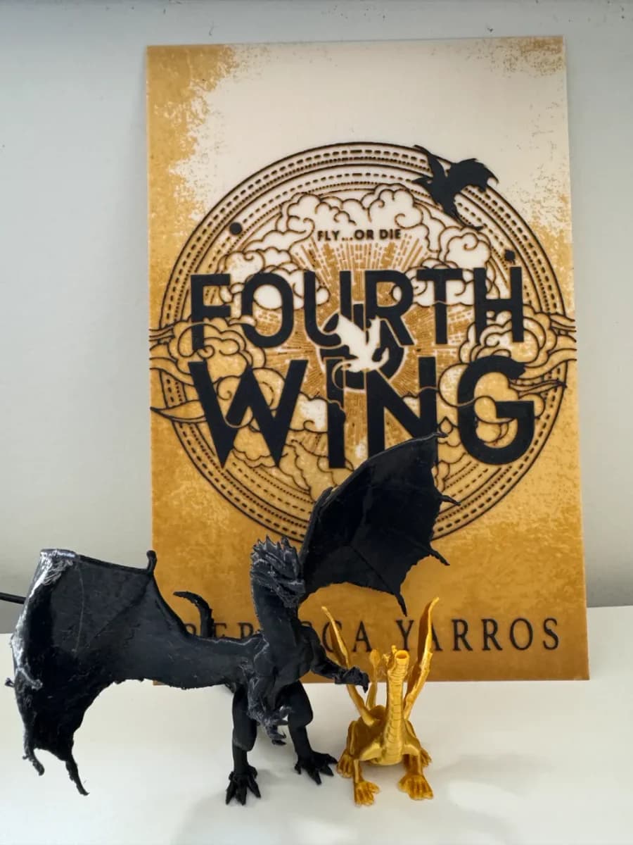 HueForge model: Fourth Wing (Book Cover) - Hueforge Print and Lithophane by cyanidesugar