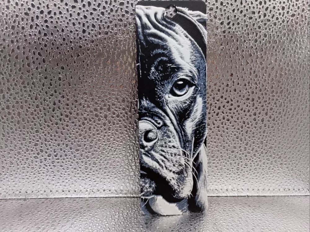 Boxer Dog Bookmark – Hueforge by Borishotch Industries HueForge model: Boxer Dog Bookmark – Hueforge by Borishotch Industries