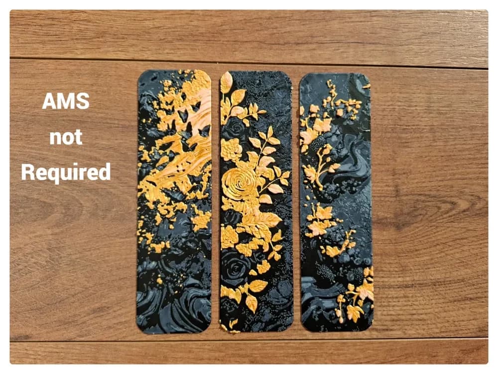 Gold bookmar set - hueforge by EternalDesigns3D HueForge model: Gold bookmar set - hueforge by EternalDesigns3D