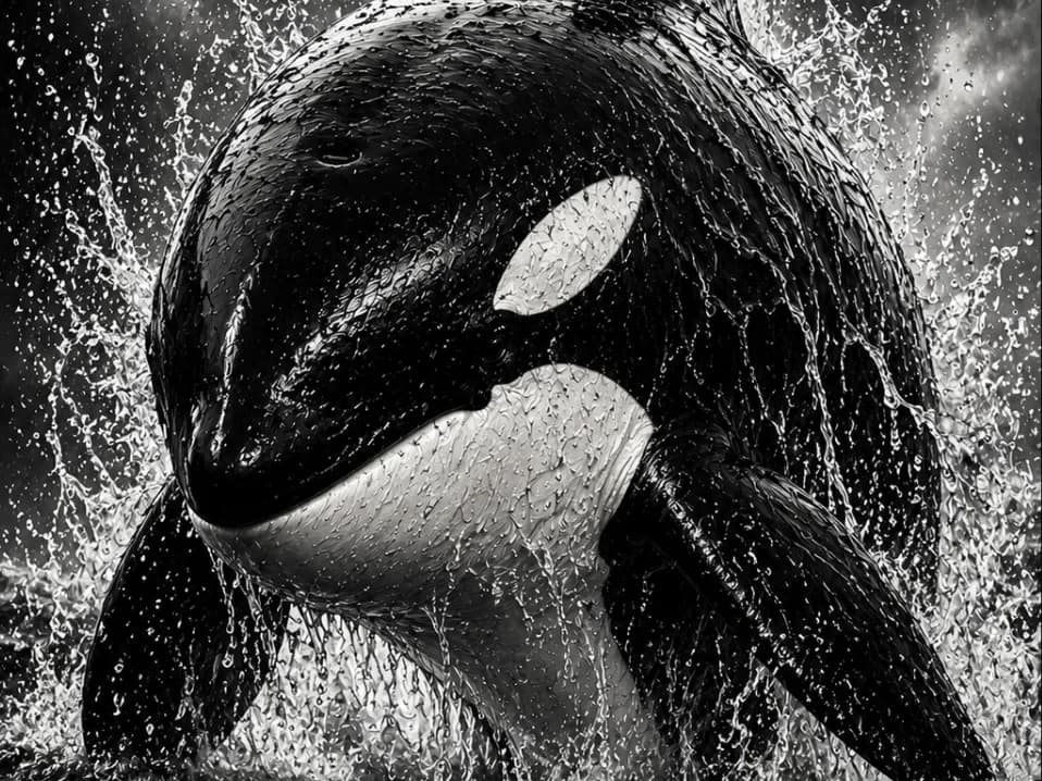 Orca Portrait - easy print Orca Portrait - easy print