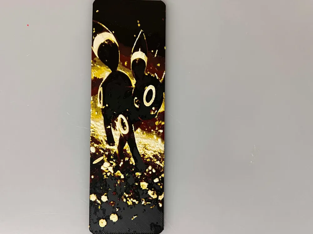 Umbreon - Bookmark by 3djd HueForge model: Umbreon - Bookmark by 3djd
