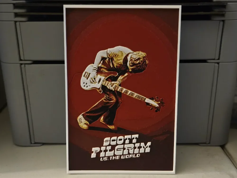 Scott Pilgrim vs The World Movie Poster - Hueforge by Lumpy3D HueForge model: Scott Pilgrim vs The World Movie Poster - Hueforge by Lumpy3D