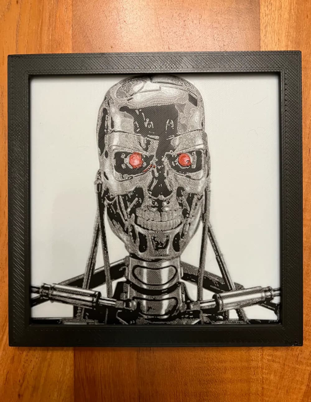 HueForge model: T-800 from The Terminator by JustBe 3D Printing