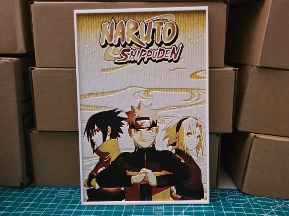 Naruto Shippuden Poster - Hueforge Art by Lumpy3D HueForge model: Naruto Shippuden Poster - Hueforge Art by Lumpy3D
