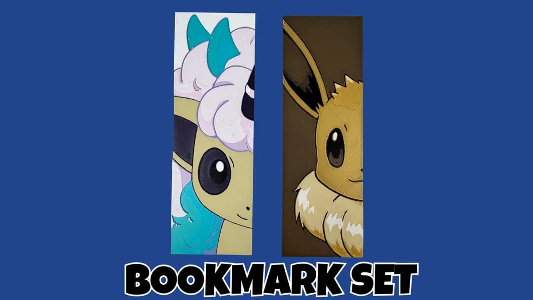 Galarian Ponyta & Eevee - Pokemon Face Bookmark Set by Canadian Gamer HueForge model: Galarian Ponyta & Eevee - Pokemon Face Bookmark Set by Canadian Gamer