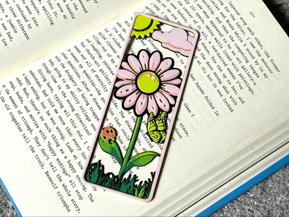 Daisy Flower Hueforge Bookmark by NiiON HueForge model: Daisy Flower Hueforge Bookmark by NiiON