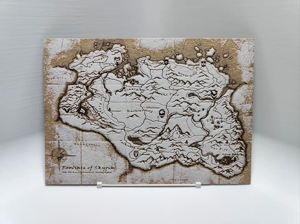 Map of Skyrim - Hueforge by BeaN HueForge model: Map of Skyrim - Hueforge by BeaN