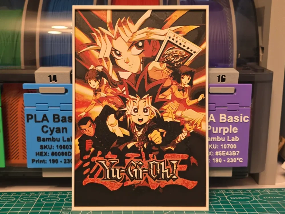 Yu-Gi-Oh! Duel Monsters Poster V2 - Hueforge Artwork by Lumpy3D HueForge model: Yu-Gi-Oh! Duel Monsters Poster V2 - Hueforge Artwork by Lumpy3D