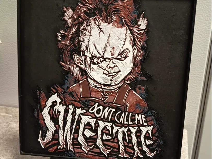 Chucky Horror Hueforge by 3DNesy HueForge model: Chucky Horror Hueforge by 3DNesy