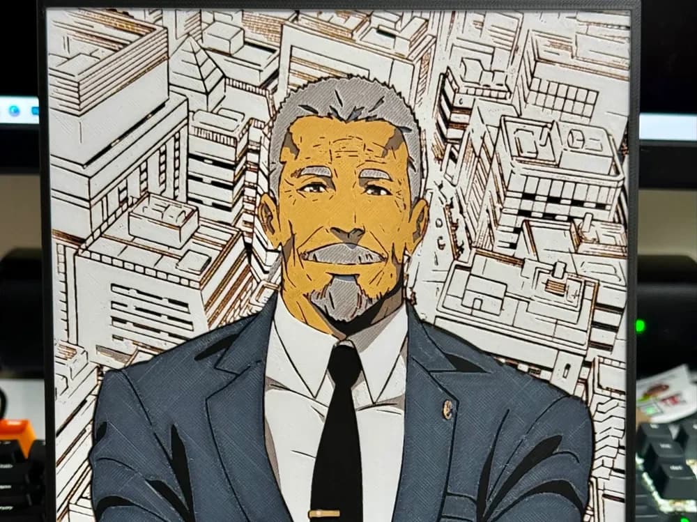 HueForge model: Solo Leveling - Go Gun-Hee - Hueforge by Strata Prints