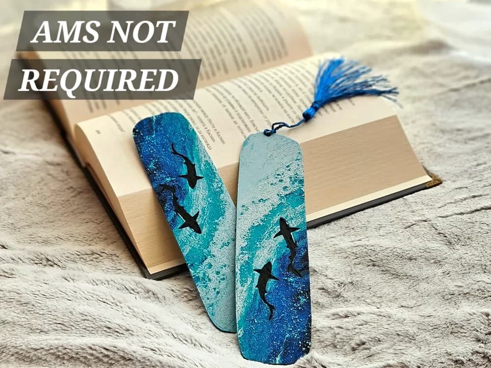 Deep Blue - Bookmark by C3D HueForge model: Deep Blue - Bookmark by C3D