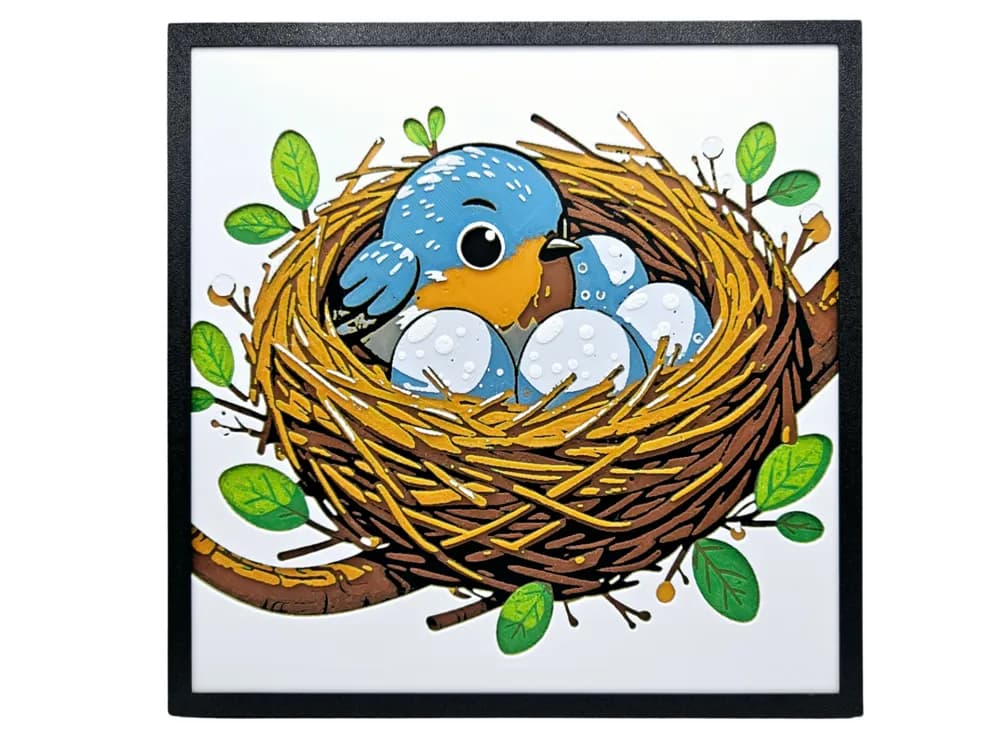 HueForge model: Another Mama Robin's Nest by BusyKikiBee