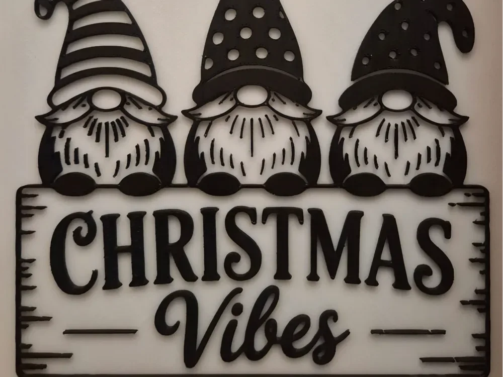 christmas vibes plate by Buntsta HueForge model: christmas vibes plate by Buntsta