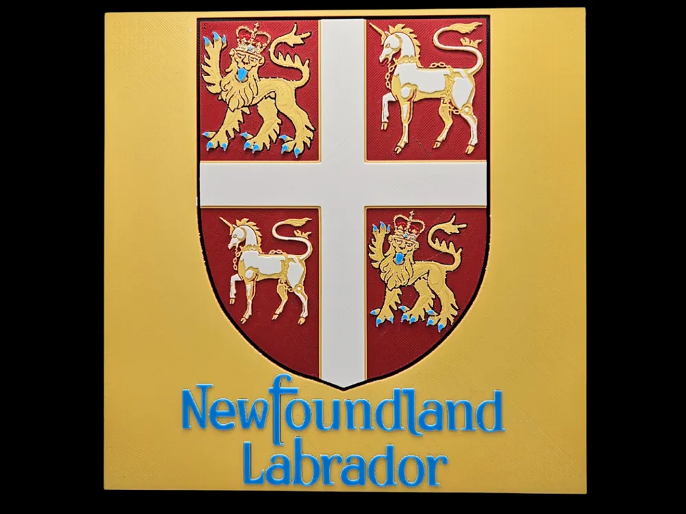 Newfoundland & Labrador by BusyKikiBee HueForge model: Newfoundland & Labrador by BusyKikiBee