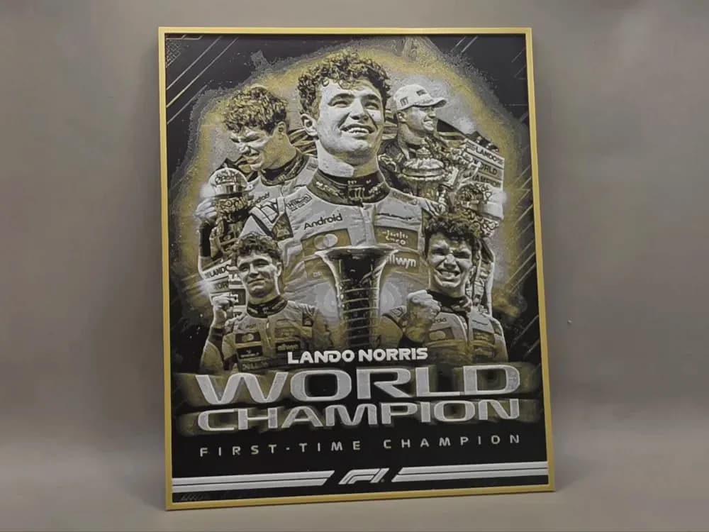 Lando Norris World Champion F1 - HueForge by keko HueForge model: Lando Norris World Champion F1 - HueForge by keko
