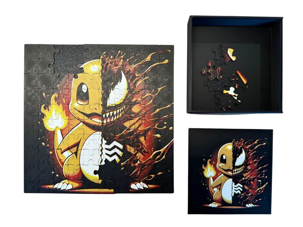 Venomized Charmander - Puzzle & Lid by Canadian Gamer HueForge model: Venomized Charmander - Puzzle & Lid by Canadian Gamer