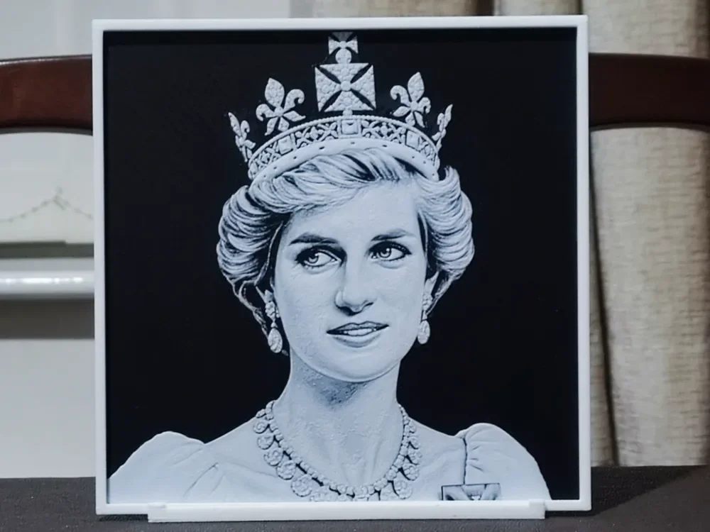 HueForge model: Princess Diana 1961-1997 - HueForge 2 Color by BoDad