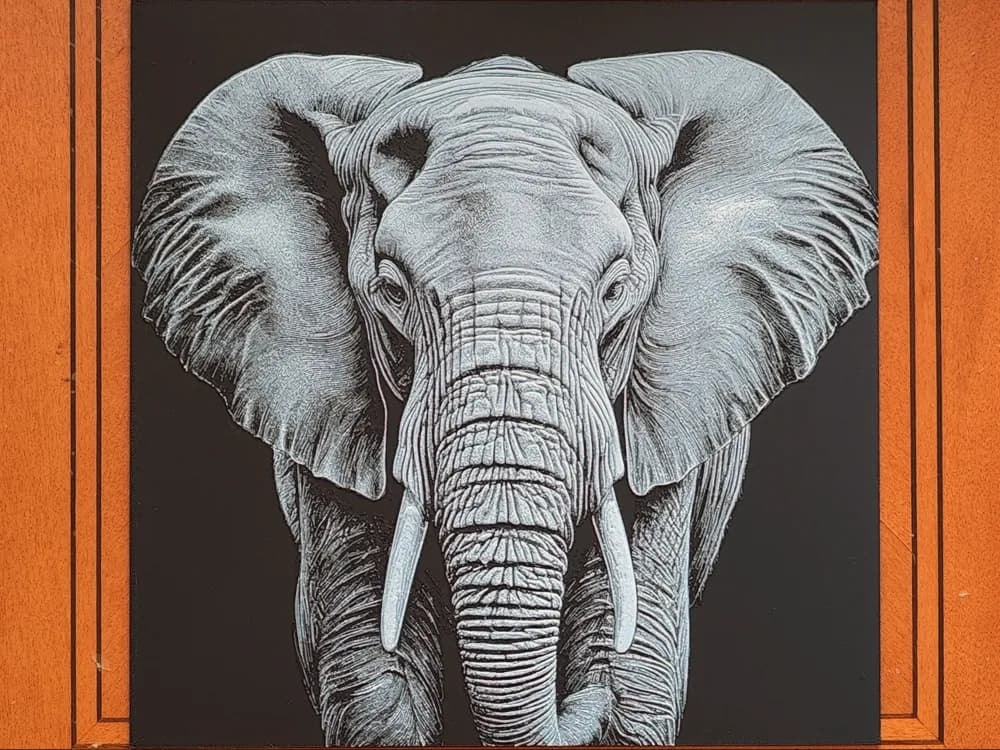 African Elephant - Hueforge by Sarge HueForge model: African Elephant - Hueforge by Sarge