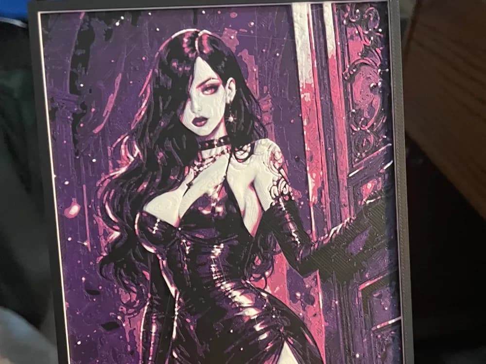 Vampire Woman Hueforge by Advancedtechworldwide HueForge model: Vampire Woman Hueforge by Advancedtechworldwide