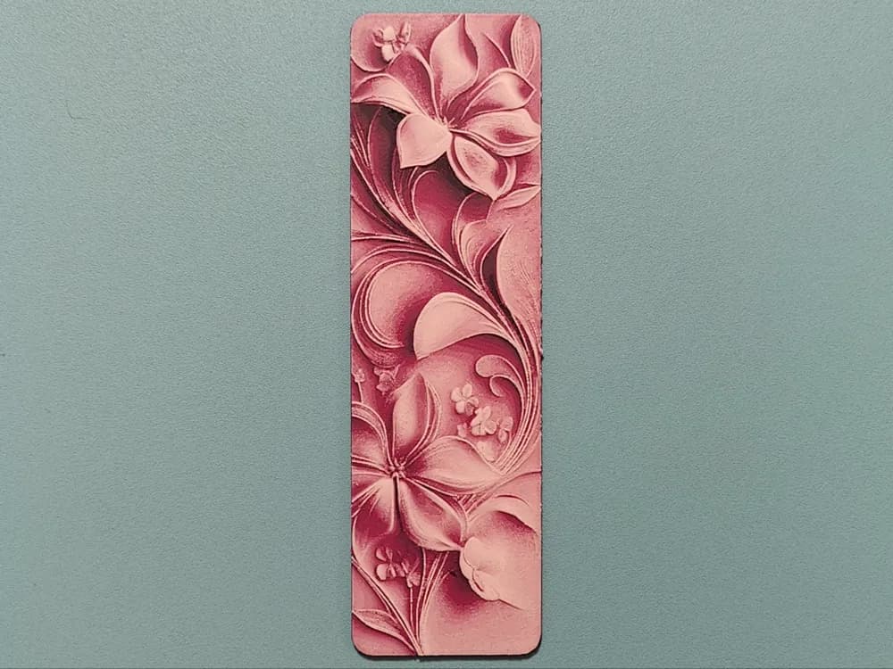 Summer Floral Bookmark - Hueforge by Sarge HueForge model: Summer Floral Bookmark - Hueforge by Sarge