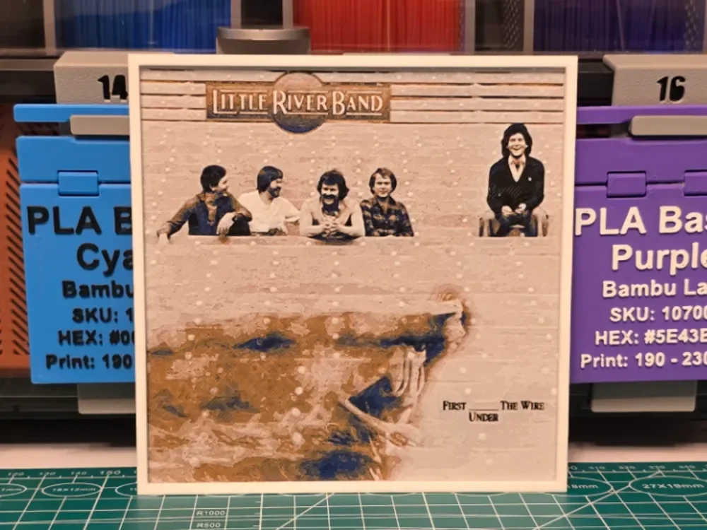 Little River Band "First Under the Wire" Album Art by Lumpy3D HueForge model: Little River Band "First Under the Wire" Album Art by Lumpy3D