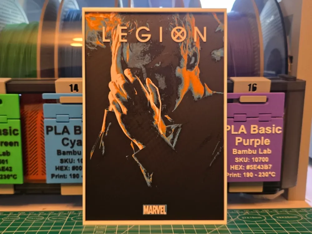 Legion Series Poster - Hueforge Art by Lumpy3D HueForge model: Legion Series Poster - Hueforge Art by Lumpy3D