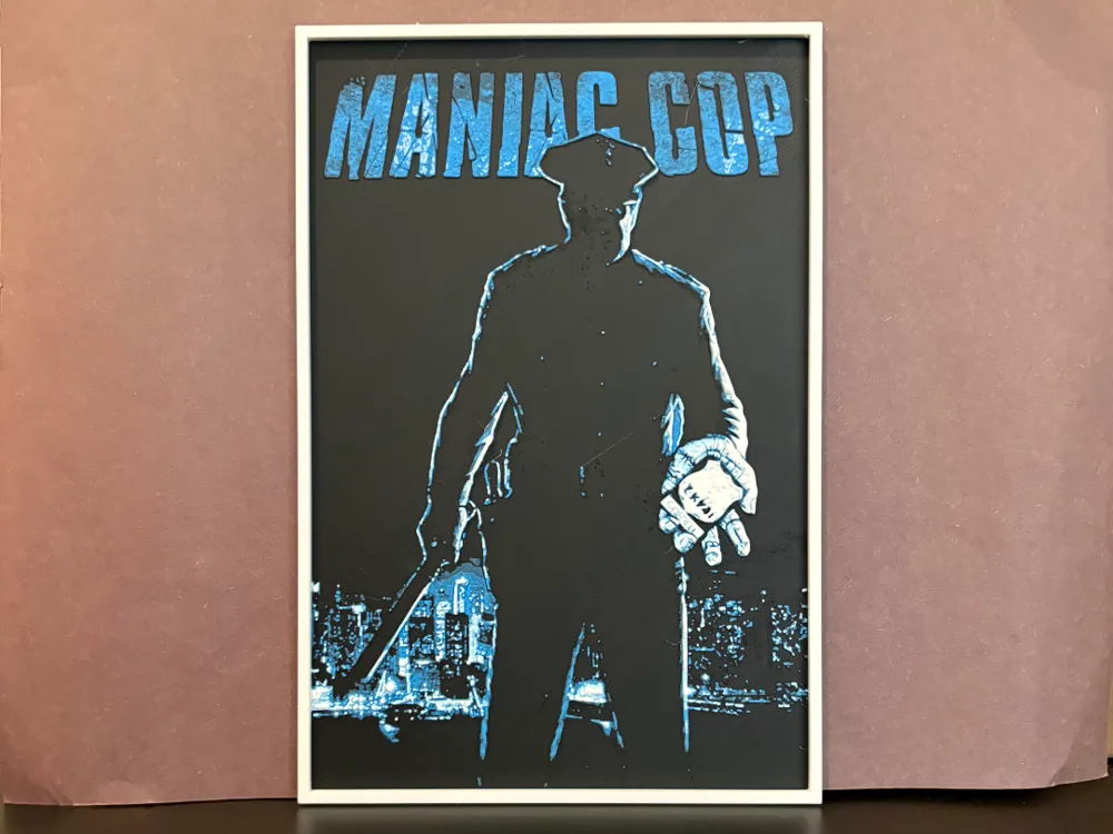 Maniac Cop Hueforge by Estiv HueForge model: Maniac Cop Hueforge by Estiv