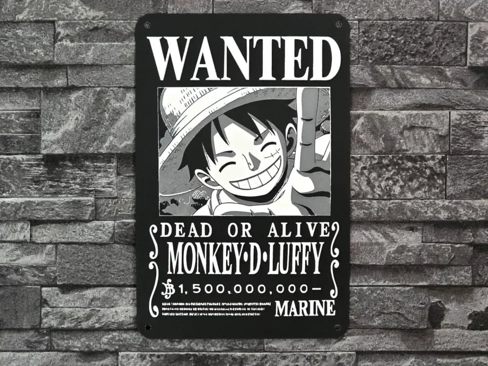 Hueforge Wanted Luffy 4 colors by StefBull85 HueForge model: Hueforge Wanted Luffy 4 colors by StefBull85