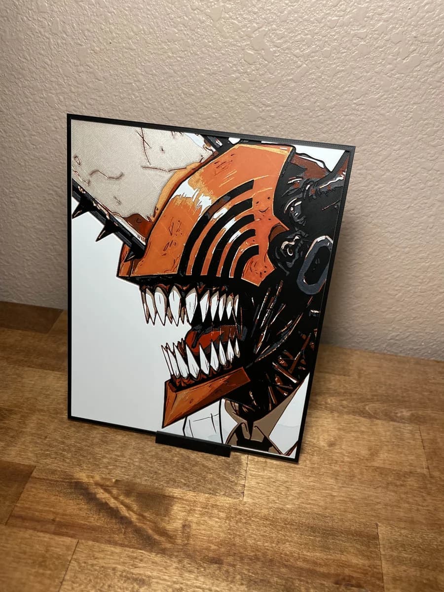 Chainsaw Man - Close Up by Cloudy Nostalgia HueForge model: Chainsaw Man - Close Up by Cloudy Nostalgia