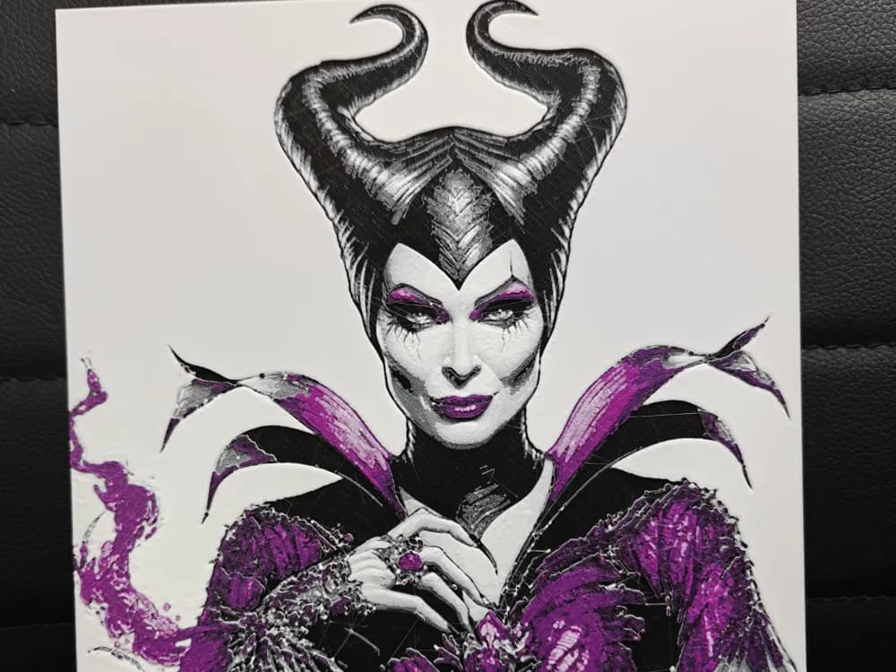 HueForge model: Maleficent by TheHueforgeLady