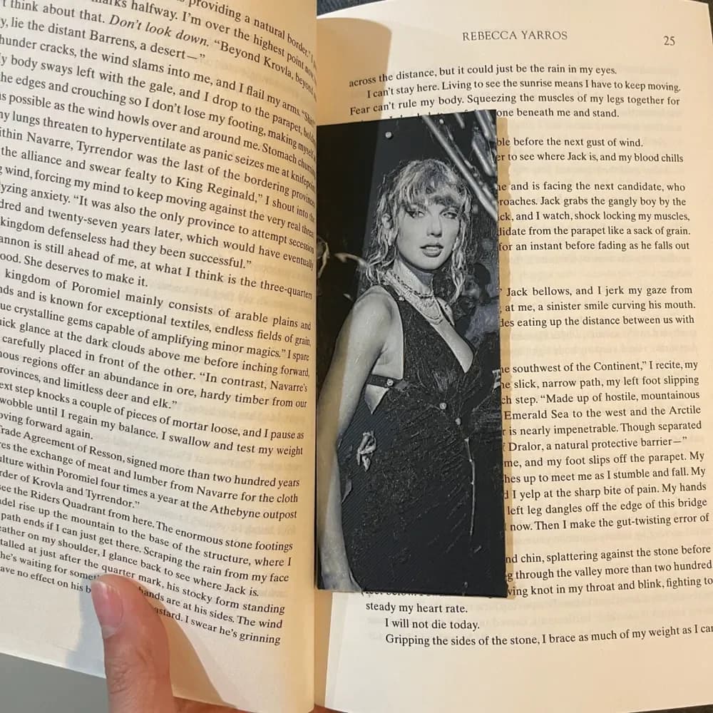 Taylor Swift Bookmark - Hueforge Print by cyanidesugar HueForge model: Taylor Swift Bookmark - Hueforge Print by cyanidesugar