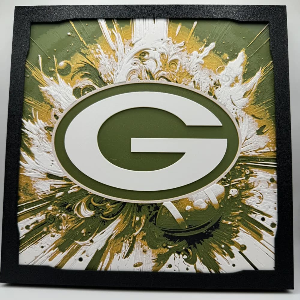Green Bay Packers - NFL Hueforge by Canadian Gamer HueForge model: Green Bay Packers - NFL Hueforge by Canadian Gamer