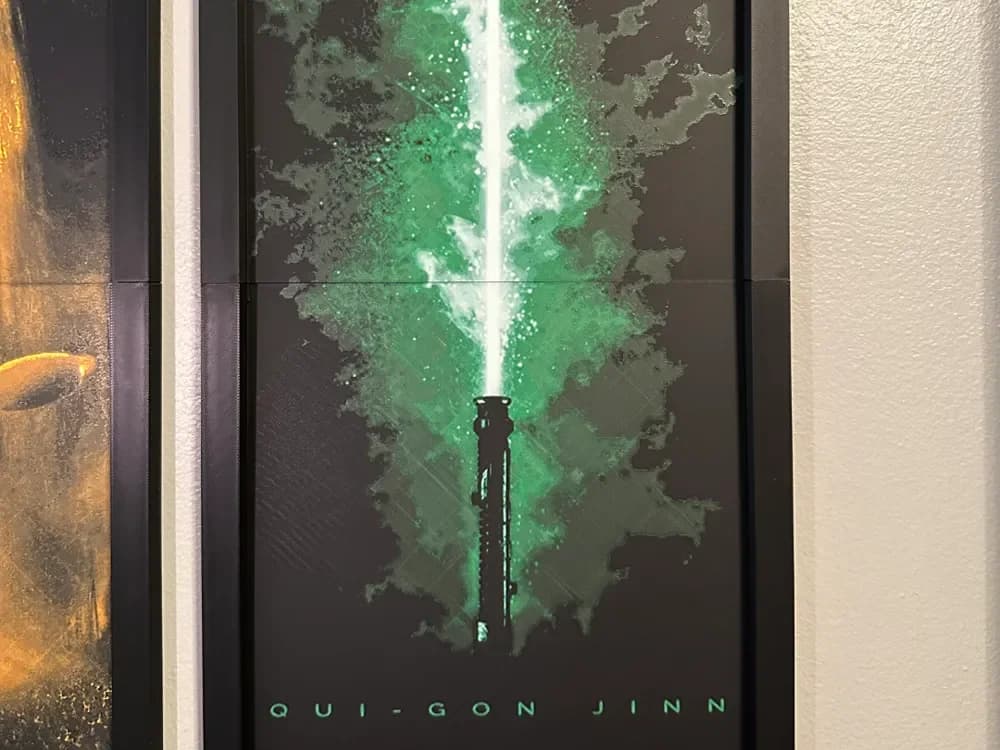 HueForge model: Qui-Gon Jinn Light Saber 2-piece Hueforge by Hey Ben