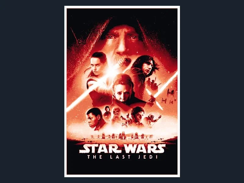 Star Wars The Last Jedi (Movie Poster - Hueforge) by HugheCraft HueForge model: Star Wars The Last Jedi (Movie Poster - Hueforge) by HugheCraft